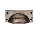 Fingertip Square Plate Cup Handle (79mm x 25mm C/C), Pewter