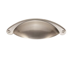 Traditional Cupboard Cup Pull Handle (64mm C/C), Satin Nickel
