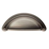 Cottage Cupboard Cup Pull Handle (76mm C/C), Gun Metal