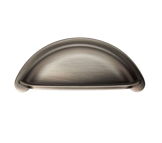 Cottage Cupboard Cup Pull Handle (76mm C/C), Gun Metal