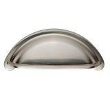 Cottage Cupboard Cup Pull Handle (76mm C/C), Satin Nickel