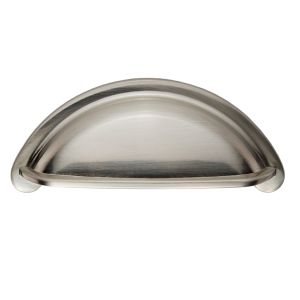 Cottage Cupboard Cup Pull Handle (76mm C/C), Satin Nickel
