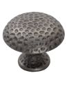 Fingertip Hammered Finish Cupboard Knob, Antique Steel