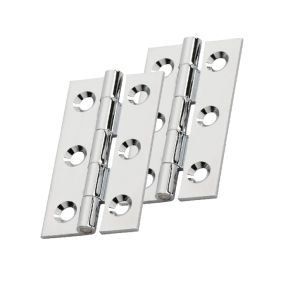 Fingertip Cabinet Hinges (50mm x 28mm OR 64mm x 35mm), Polished Chrome (sold in pairs)