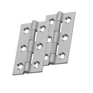 Fingertip Cabinet Hinges (50mm x 28mm OR 64mm x 35mm), Satin Chrome (sold in pairs)