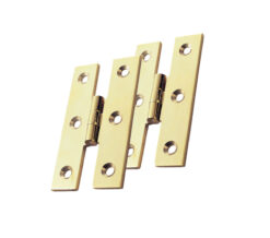 Carlisle Brass Fingertip H Pattern Hinges - 64mm x 35mm - Polished Brass (sold in pairs)