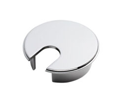 Desk Cable Tidy Heavy Pattern - Polished Chrome