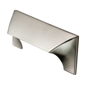 Fingertip Capori Cabinet Pull Handle (96mm, 192mm Or 320mm C/C), Satin Nickel