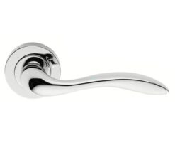 Manital Giava Door Handles On Round Rose, Polished Chrome (sold in pairs)