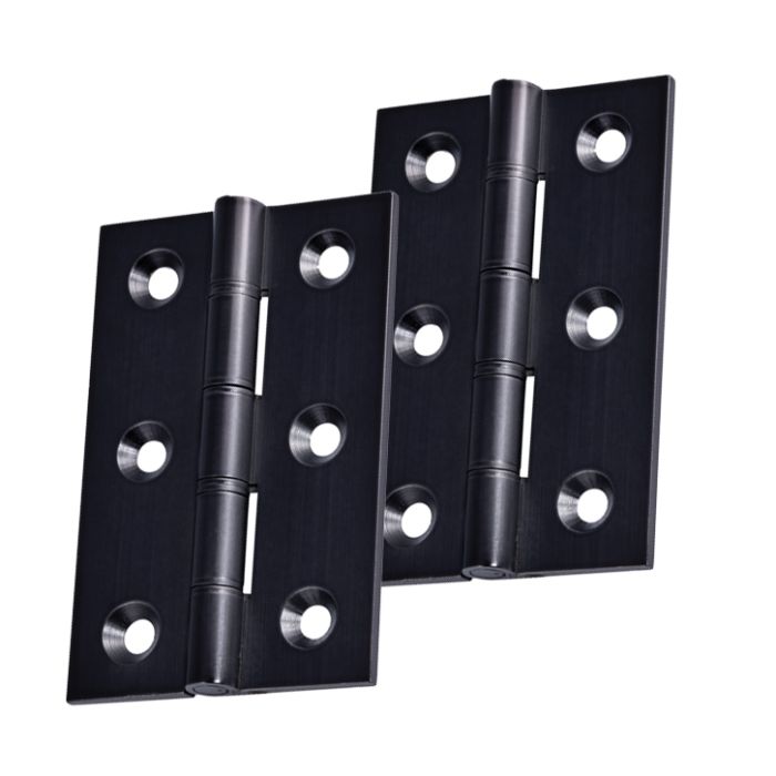 3 Inch Double Washered Hinges, Matt Black  (sold in pairs)