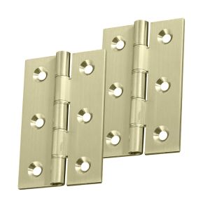 3 Or 4 Inch Double Washered Hinges, Satin Brass (sold in pairs)