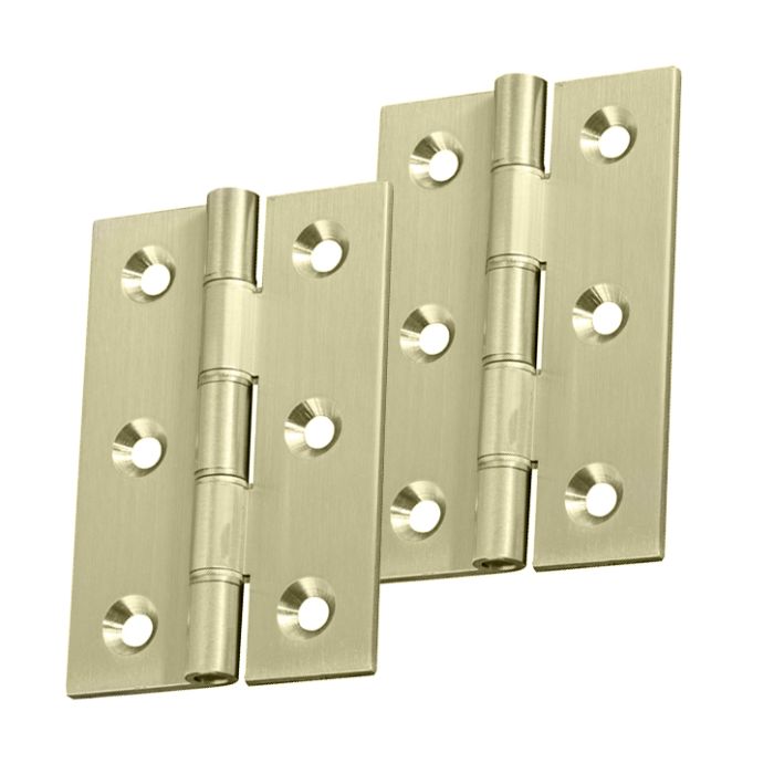 3 Or 4 Inch Double Washered Hinges, Satin Brass (sold in pairs)