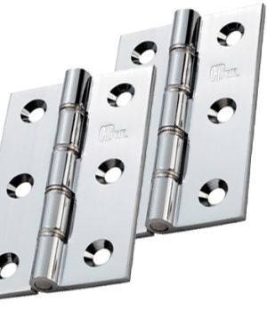3 Inch Double Washered Hinges, Polished Chrome (sold in pairs)