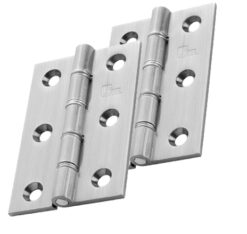 3 Inch Double Washered Hinges, Satin Chrome  (sold in pairs)