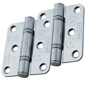 Eurospec Enduro 3 Inch Grade 11 Stainless Steel Ball Bearing Radius Hinges (Various Finishes)  (sold in pairs)