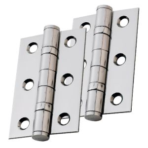 Eurospec 3 Inch Ball Bearing Hinges, Polished Chrome, Electro Brass Or Satin Nickel  (sold in pairs)