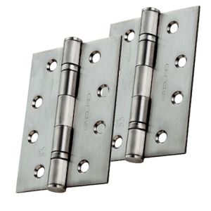 Eurospec Enduro 4 Inch (76mm Width) Fire Rated Grade 11 CE Ball Bearing Hinges, Polished Or Satin Stainless Steel Finish  (sold in pairs)