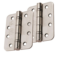 Eurospec Enduro 4 Inch Grade 13 Stainless Steel CE Ball Bearing Radius Hinges, (Various Finishes)  (sold in pairs)