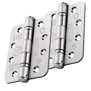 Eurospec Enduro 4 Inch Grade 14 CE Ball Bearing Radius Hinges, (Various Finishes) (sold in pairs)