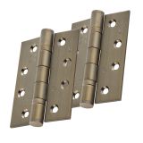 Eurospec 4 Inch Grade 13 Plain Ball Bearing Hinges, Antique Brass  (sold in pairs)