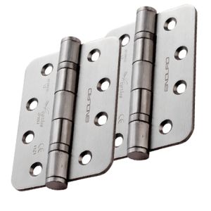 Eurospec Enduro 4 Inch Grade 13 Plain Ball Bearing Radius Hinges, Polished Or Satin Stainless Steel  (sold in pairs)