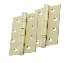 Eurospec 4 Inch Grade 13 Plain Ball Bearing Hinges, Satin Brass  (sold in pairs)