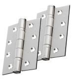 Eurospec 4 Inch Grade 13 Plain Ball Bearing Hinges, Satin Nickel  (sold in pairs)