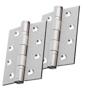 Eurospec 4 Inch Grade 13 Plain Ball Bearing Hinges, Satin Nickel  (sold in pairs)