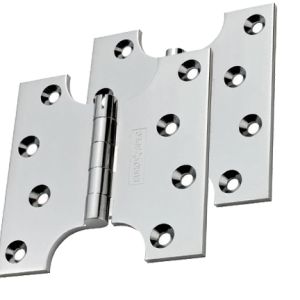 Eurospec 4 Inch Parliament Hinges, Polished Chrome Or Satin Chrome  (sold in pairs)