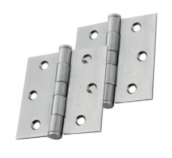 Eurospec 3 Inch Stainless Steel Plain Butt Hinges, Polished Or Satin Stainless Steel Finish  (sold in pairs)