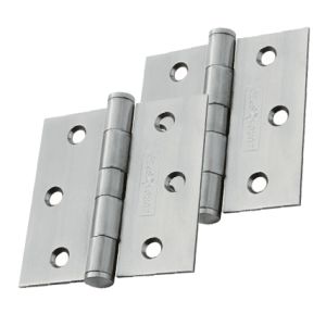 Eurospec 3 Inch Stainless Steel Plain Butt Hinges, Polished Or Satin Stainless Steel Finish  (sold in pairs)