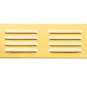 Carlisle Brass Hooded Louvre Brass Vent – Polished Brass