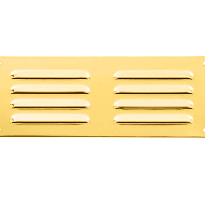 Carlisle Brass Hooded Louvre Brass Vent – Polished Brass