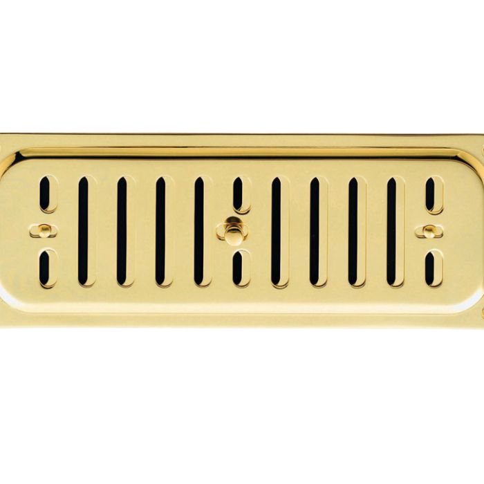 Hit And Miss Brass Vent With Radius Corners – Polished Brass