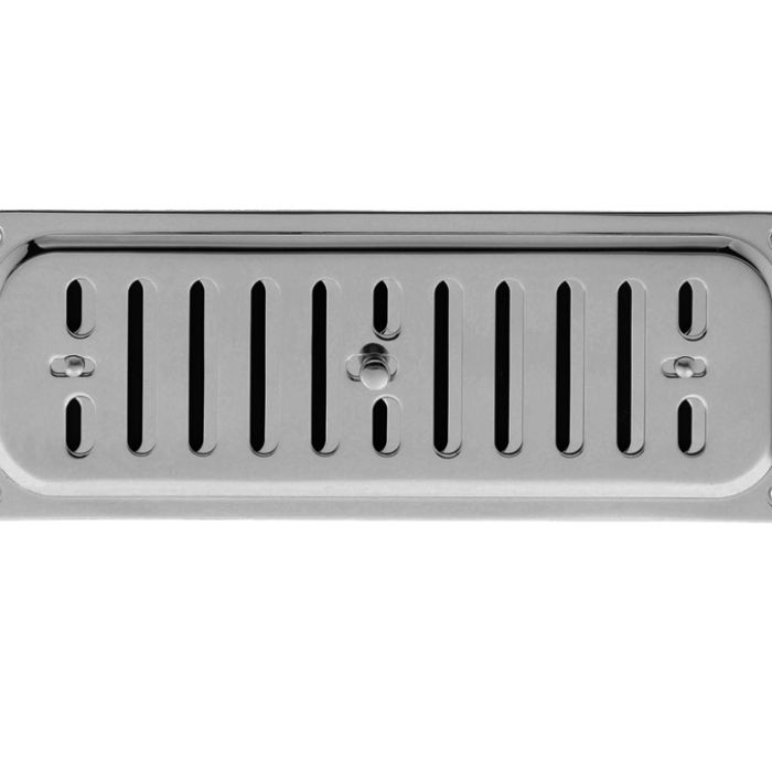 Hit And Miss Brass Vent With Radius Corners, Satin Chrome