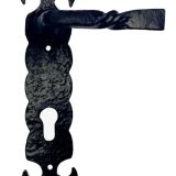 Ludlow Foundries Fleur De Lys Levers, Black Antique Door Handles (Unsprung) (sold in pairs)