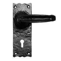 Ludlow Foundries Traditional V Levers, Black Antique Door Handles (sold in pairs)