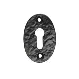 Ludlow Foundries Standard Profile Oval Shape Escutcheon - Black Antique
