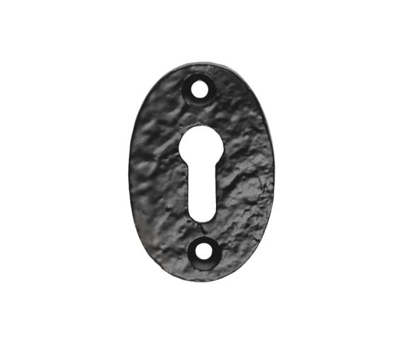 Ludlow Foundries Standard Profile Oval Shape Escutcheon – Black Antique