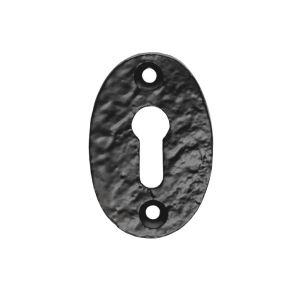 Ludlow Foundries Standard Profile Oval Shape Escutcheon – Black Antique