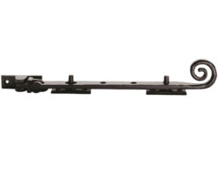 Ludlow Foundries Curly Tail Casement Window Stays (8", 10" OR 12") - Black Antique