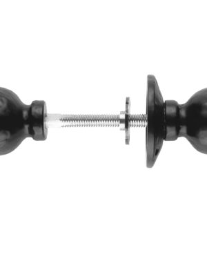 Ludlow Foundries Ball Rim Door Knob, Black Antique  (sold in pairs)