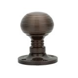 Manital Queen Anne Mortice Door Knob, Dark Bronze  (sold in pairs)