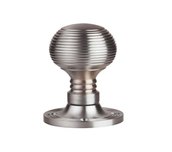 Manital Queen Anne Mortice Door Knob, Satin Chrome  (sold in pairs)