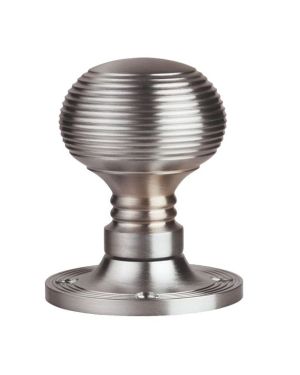 Manital Queen Anne Mortice Door Knob, Satin Chrome  (sold in pairs)