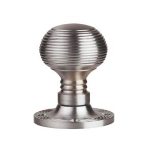 Manital Queen Anne Mortice Door Knob, Satin Chrome  (sold in pairs)