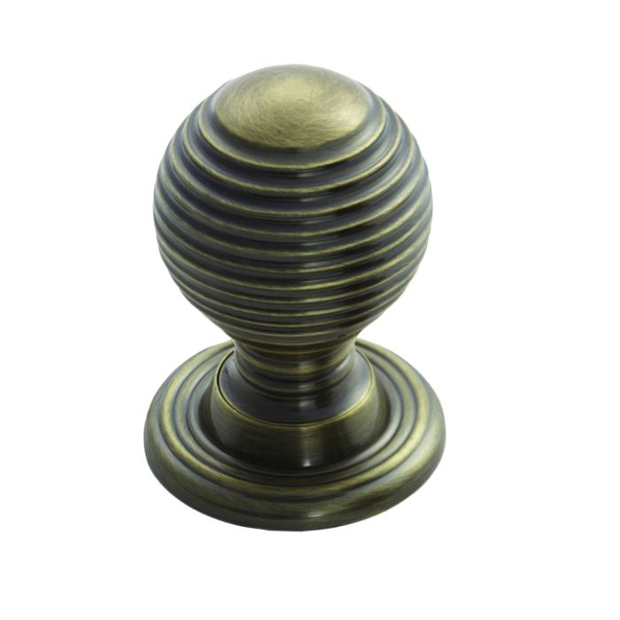 Fingertip Queen Anne Reeded Cupboard Knob (28mm OR 35mm), Florentine Bronze