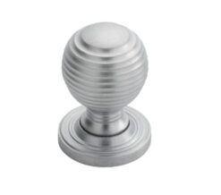 Fingertip Delamain Ringed Cupboard Knob (28mm OR 35mm), Satin Chrome