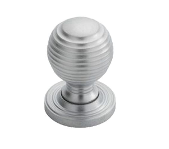 Fingertip Delamain Ringed Cupboard Knob (28mm OR 35mm), Satin Chrome