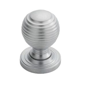 Fingertip Delamain Ringed Cupboard Knob (28mm OR 35mm), Satin Chrome